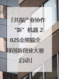 共探产业协作“新”机遇 2025金熊猫全球创新创业大赛启动