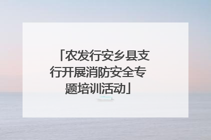农发行安乡县支行开展消防安全专题培训活动