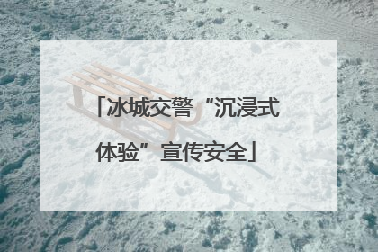 冰城交警“沉浸式体验”宣传安全