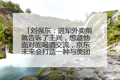 刘强东：进军外卖前就告诉了王兴，想邀他面对面喝酒交流，京东未来会打造一种与美团不同的商业模式