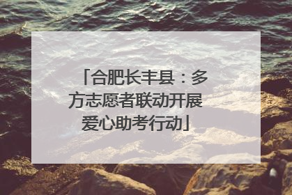 合肥长丰县：多方志愿者联动开展爱心助考行动
