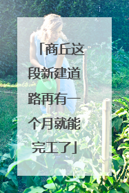 商丘这段新建道路再有一个月就能完工了