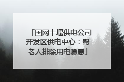 国网十堰供电公司开发区供电中心：帮老人排除用电隐患