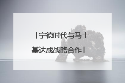 宁德时代与马士基达成战略合作