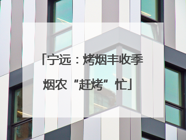 宁远：烤烟丰收季 烟农“赶烤”忙