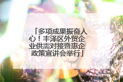 多项成果振奋人心！丰泽区外贸企业供需对接暨惠企政策宣讲会举行