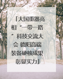 大国重器亮相“一带一路”科技交流大会 德阳高端装备硬核成果彰显实力