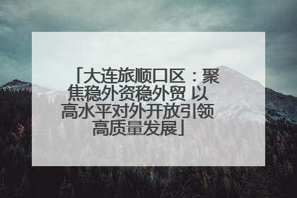 大连旅顺口区：聚焦稳外资稳外贸 以高水平对外开放引领高质量发展