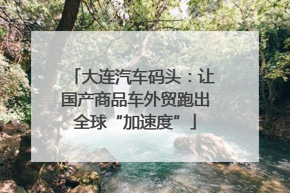 大连汽车码头：让国产商品车外贸跑出全球“加速度”