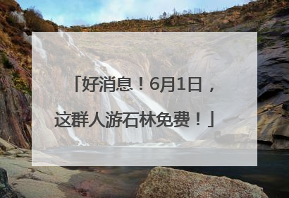 好消息！6月1日，这群人游石林免费！