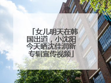 女儿明天在韩国出道，小沈阳今天晒沈佳润新专辑宣传视频