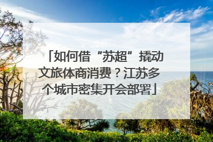 如何借“苏超”撬动文旅体商消费？江苏多个城市密集开会部署