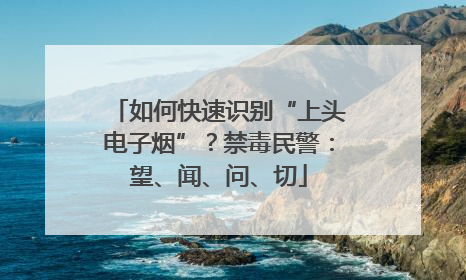 如何快速识别“上头电子烟”？禁毒民警：望、闻、问、切