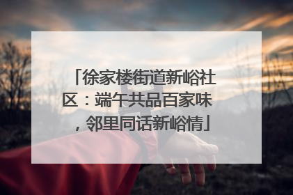 徐家楼街道新峪社区：端午共品百家味，邻里同话新峪情