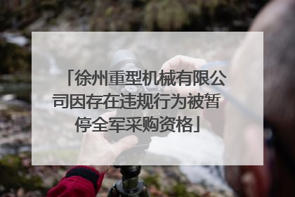 徐州重型机械有限公司因存在违规行为被暂停全军采购资格