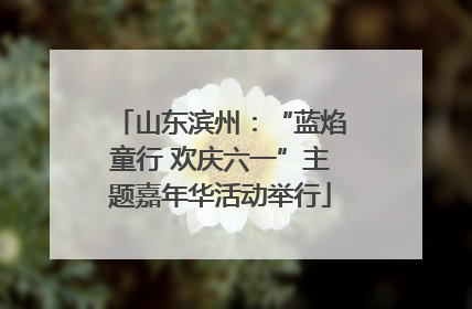 山东滨州：“蓝焰童行 欢庆六一”主题嘉年华活动举行