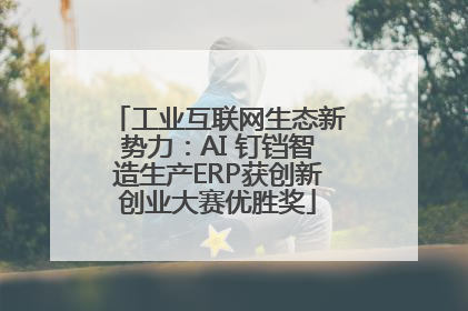 工业互联网生态新势力：AI 钉铛智造生产ERP获创新创业大赛优胜奖