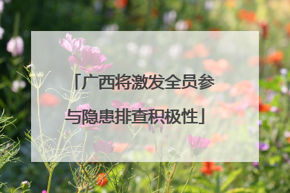 广西将激发全员参与隐患排查积极性