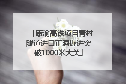 康渝高铁项目青村隧道进口正洞掘进突破1000米大关