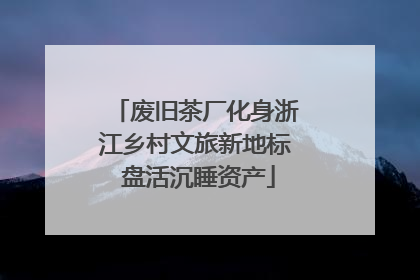 废旧茶厂化身浙江乡村文旅新地标 盘活沉睡资产