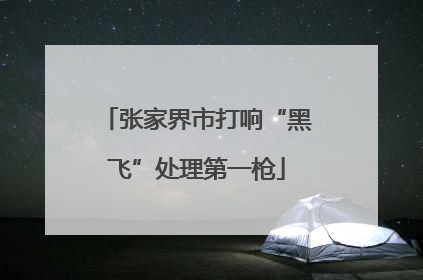 张家界市打响“黑飞”处理第一枪