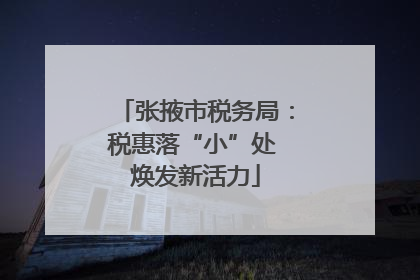 张掖市税务局：税惠落“小”处 焕发新活力