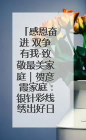 感恩奋进 双争有我·致敬最美家庭｜贺彦霞家庭：银针彩线绣出好日子