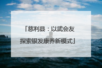 慈利县：以武会友 探索银发康养新模式