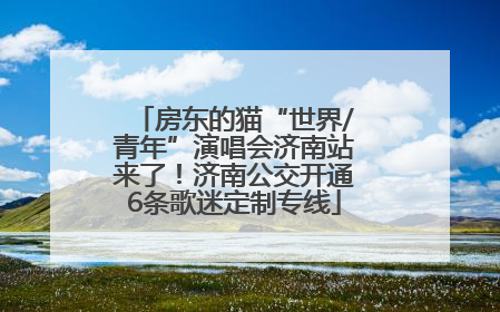 房东的猫“世界/青年”演唱会济南站来了！济南公交开通6条歌迷定制专线