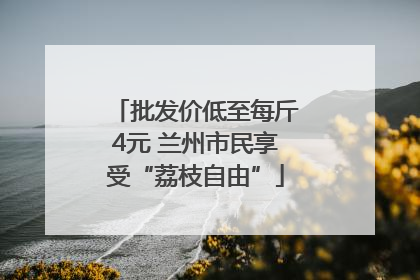 批发价低至每斤4元 兰州市民享受“荔枝自由”