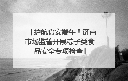 护航食安端午！济南市场监管开展粽子类食品安全专项检查
