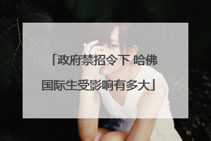 政府禁招令下 哈佛国际生受影响有多大
