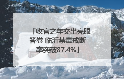 收官之年交出亮眼答卷 临沂禁毒戒断率突破87.4%
