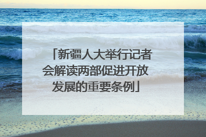 新疆人大举行记者会解读两部促进开放发展的重要条例