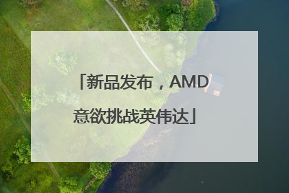 新品发布，AMD意欲挑战英伟达