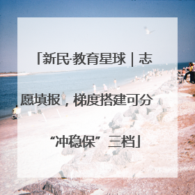 新民·教育星球｜志愿填报，梯度搭建可分“冲稳保”三档