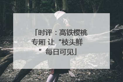 时评：高铁樱桃专厢 让“枝头鲜”每日可见