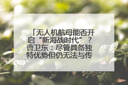 无人机航母能否开启“新海战时代”？曹卫东：尽管具备独特优势但仍无法与传统航母相提并论