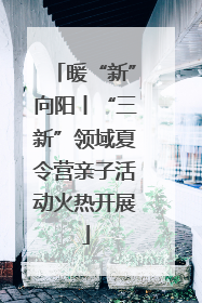 暖“新”向阳丨“三新”领域夏令营亲子活动火热开展