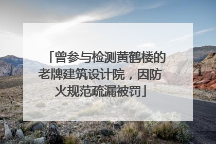 曾参与检测黄鹤楼的老牌建筑设计院，因防火规范疏漏被罚