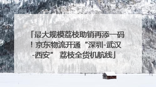 最大规模荔枝助销再添一码！京东物流开通“深圳-武汉-西安” 荔枝全货机航线
