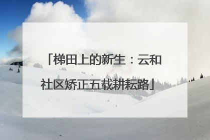 梯田上的新生：云和社区矫正五载耕耘路