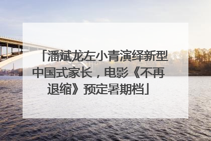 潘斌龙左小青演绎新型中国式家长，电影《不再退缩》预定暑期档