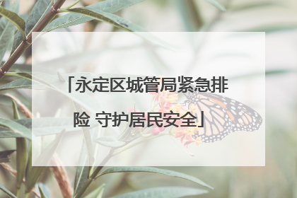 永定区城管局紧急排险 守护居民安全