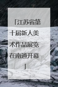 江苏省第十届新人美术作品展览在南通开幕