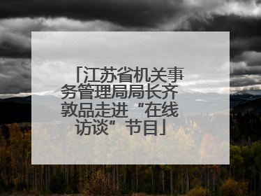 江苏省机关事务管理局局长齐敦品走进“在线访谈”节目