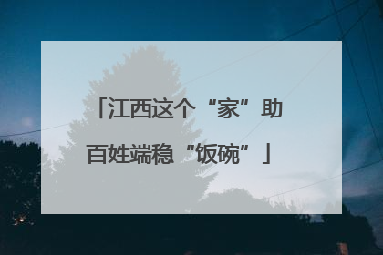 江西这个“家”助百姓端稳“饭碗”