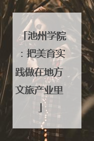 池州学院：把美育实践做在地方文旅产业里
