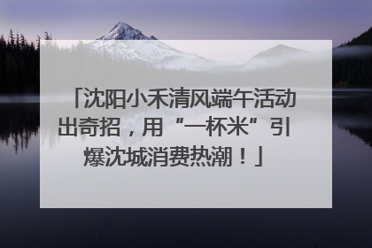 沈阳小禾清风端午活动出奇招，用“一杯米”引爆沈城消费热潮！
