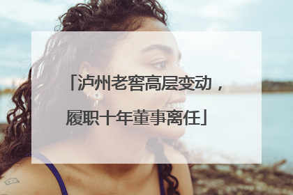 泸州老窖高层变动，履职十年董事离任